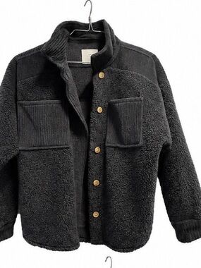 American Eagle Outfitters Black Sherpa Utility Jacket